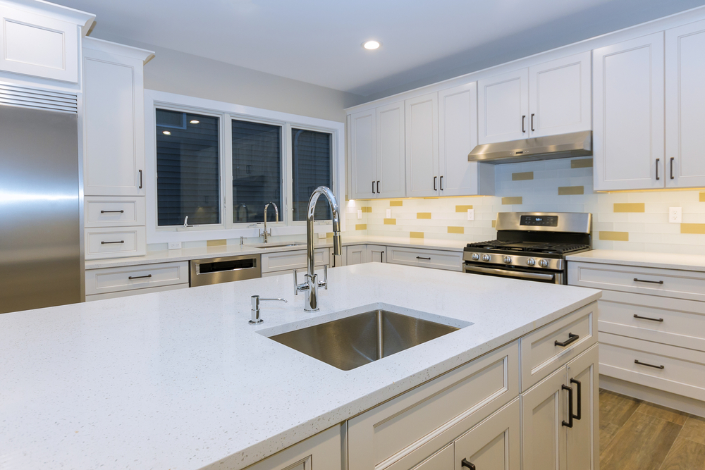Modern kitchen with granite countertop installed by the best countertop installation services in Sacramento, CA"